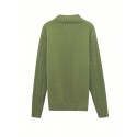 All Match Knitted Cable Sweater, Men's Casual Warm Middle Stretch Stand Collar Pullover Sweater For Fall Winter