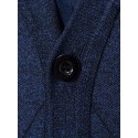 Elegant Slightly Stretch Cardigan Vest, Men's Casual Classic Vintage Style V Neck Button Up Cardigan Vest For Fall Winter