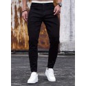 Chic Slim Fit Jeans, Men's Casual Street Style Medium Stretch Denim Pants