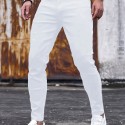 Chic Slim Fit Jeans, Men's Casual Street Style Medium Stretch Denim Pants