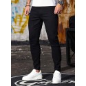 Slim Fit Jeans, Men's Casual Street Style Stretch Denim Pants