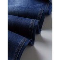 Men's Straight Leg Slim Stretch Retro Jeans Mid Waist Basic Zipper Wash Denim Pants