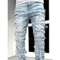 Men's Casual Tapered Trousers Solid Casual Long Cropped Pants Streetwear For Men