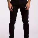 Slim Fit Jeans, Men's Casual Street Style Solid Color Mid Stretch Denim Pants For Spring Summer