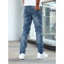 Men's Casual Medium Stretch Jeans, Classic Design Denim Pants