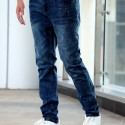 Men's Casual Medium Stretch Jeans, Classic Design Denim Pants