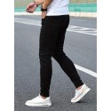 Chic Skinny Jeans, Men's Casual Street Style Distressed Stretch Denim Pants