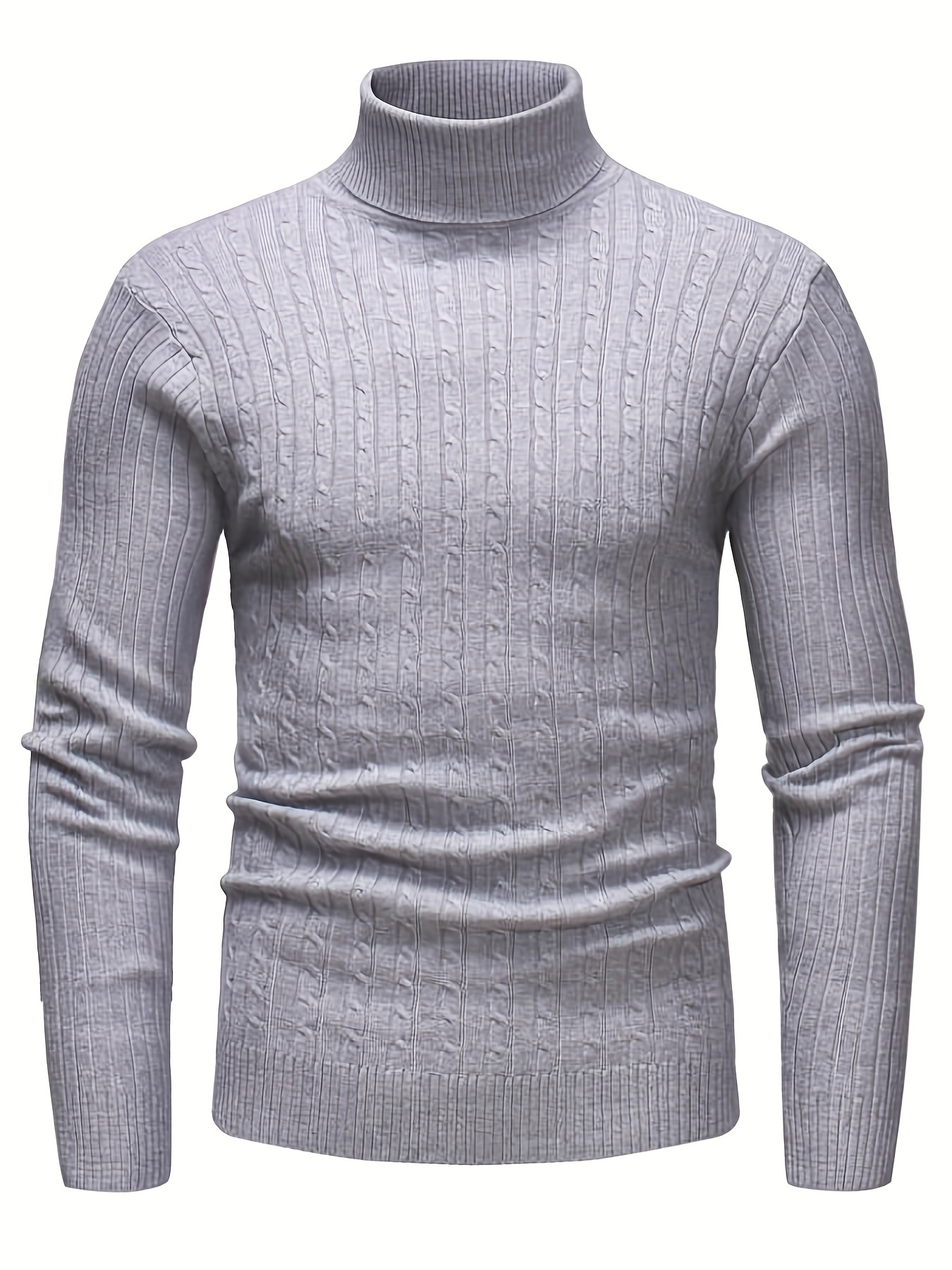 all match knitted solid sweater mens casual warm high stretch turtleneck pullover sweater for men fall winter details 45