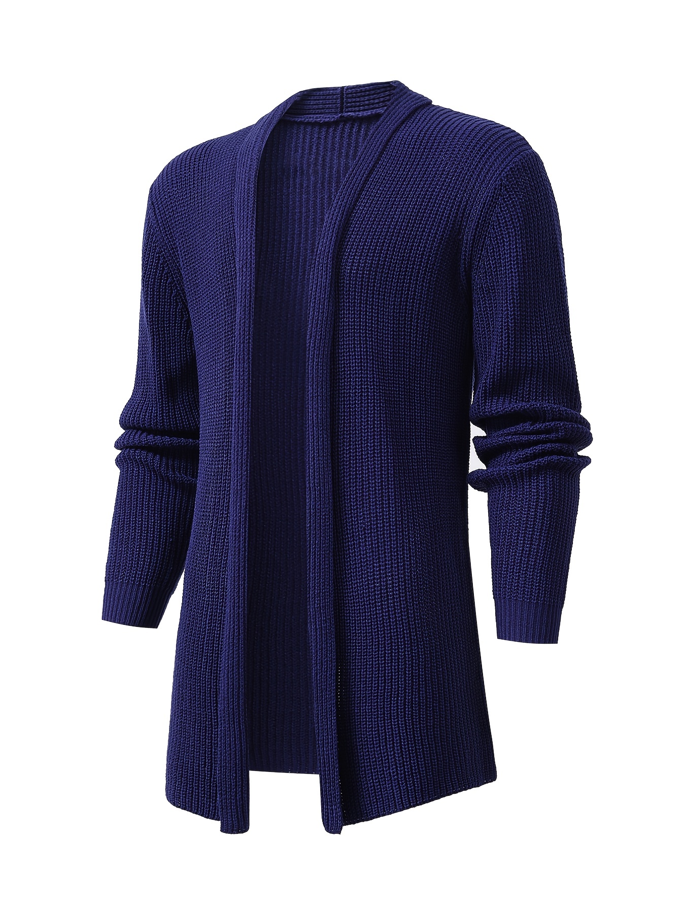 elegant slightly stretch knit cardigan coat mens casual vintage style v neck sweater cardigan for fall winter details 1