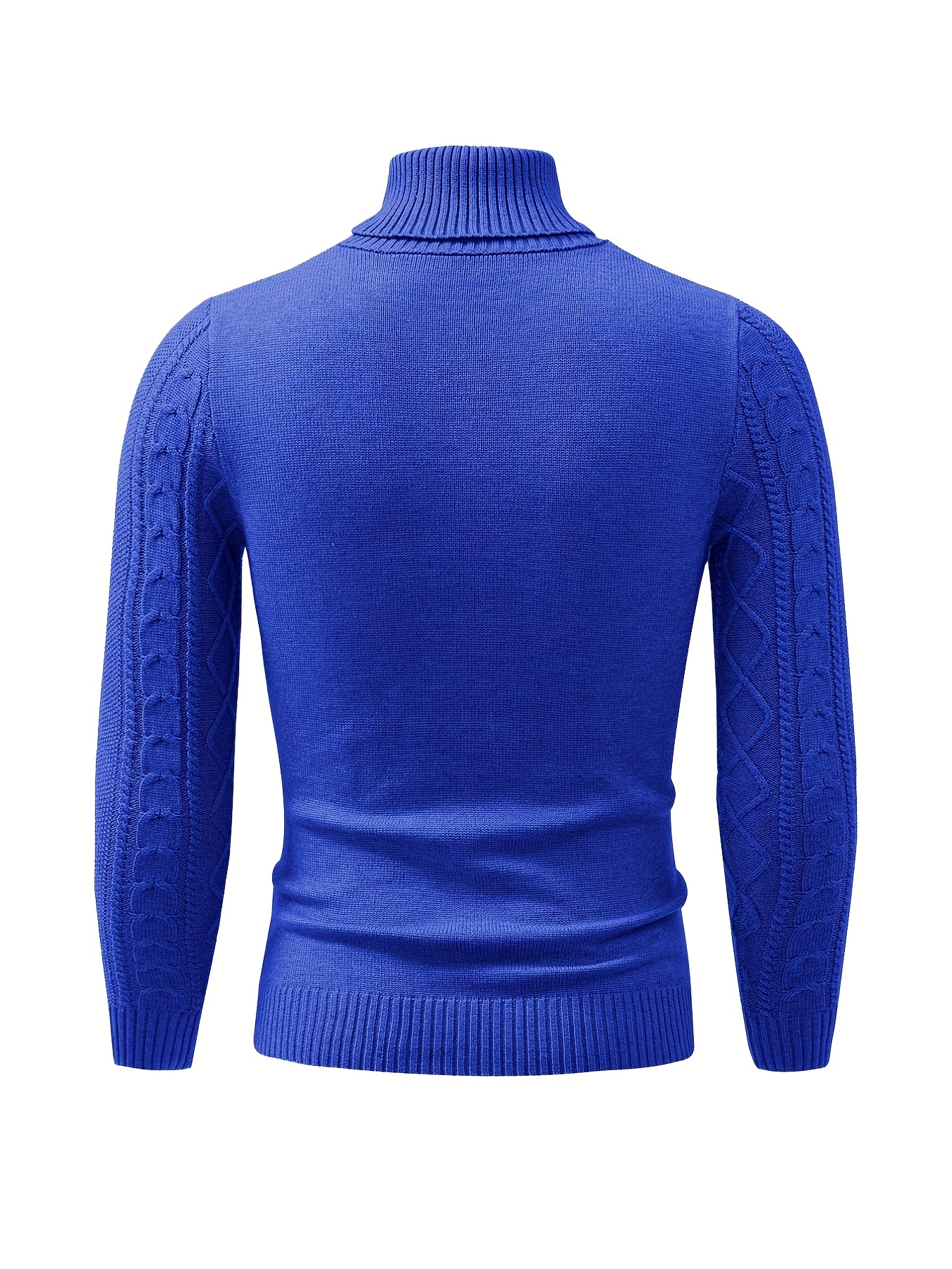 mens plain turtleneck sweater trendy high stretch fashion comfy thermal tops details 22