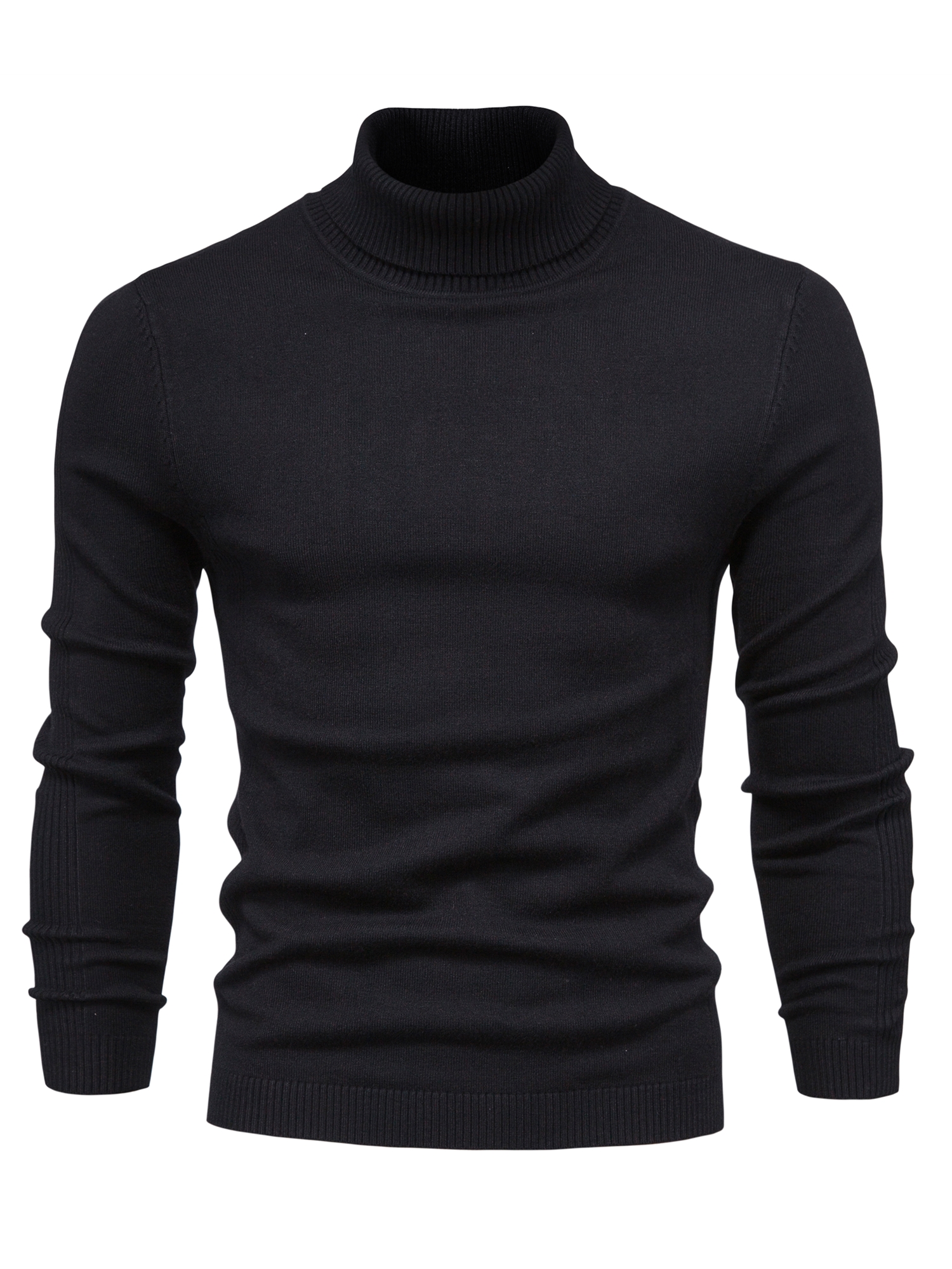 all match best sellers autumn winter pullover men solid turtleneck sweaters details 0