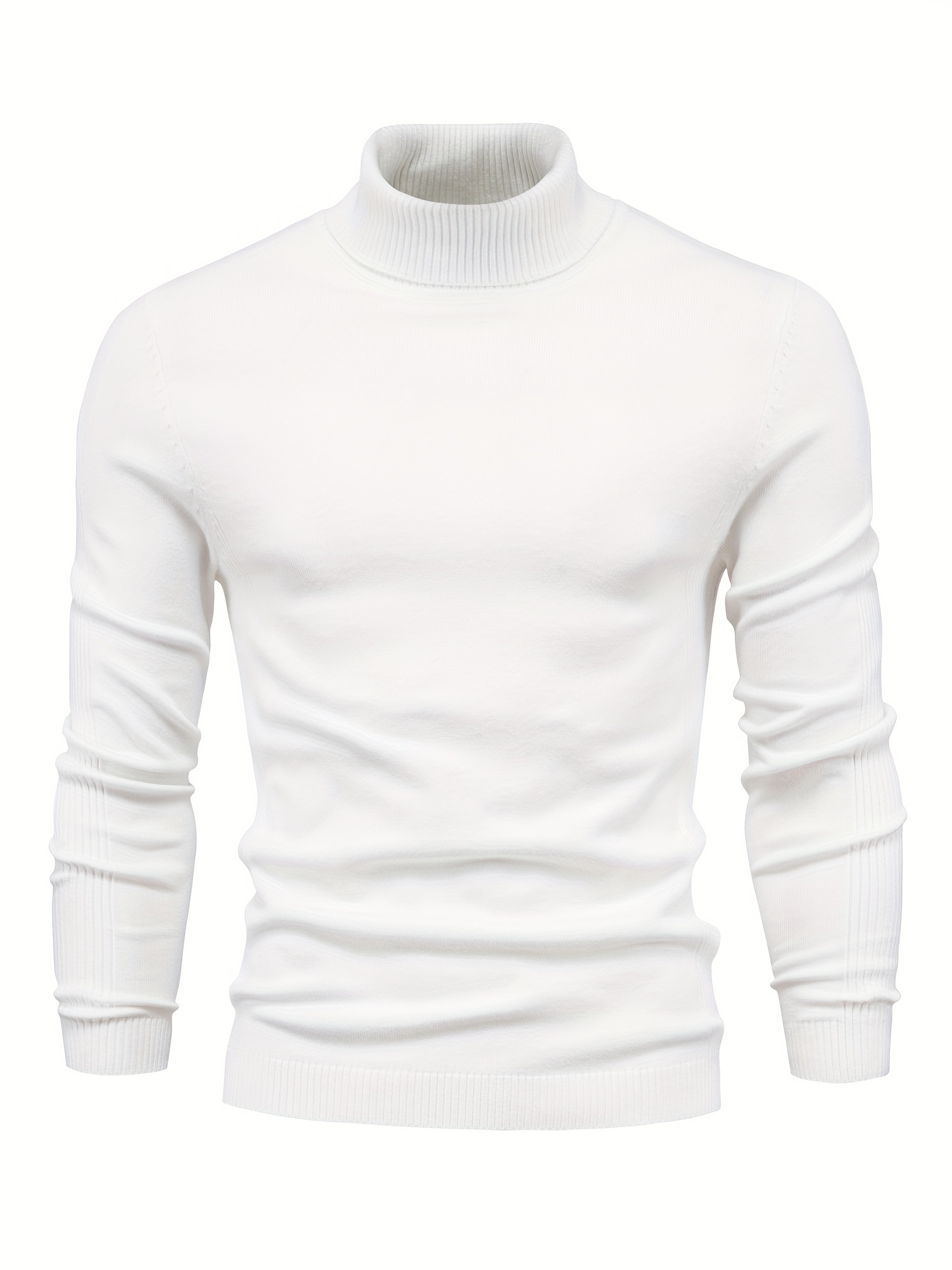 all match best sellers autumn winter pullover men solid turtleneck sweaters details 31