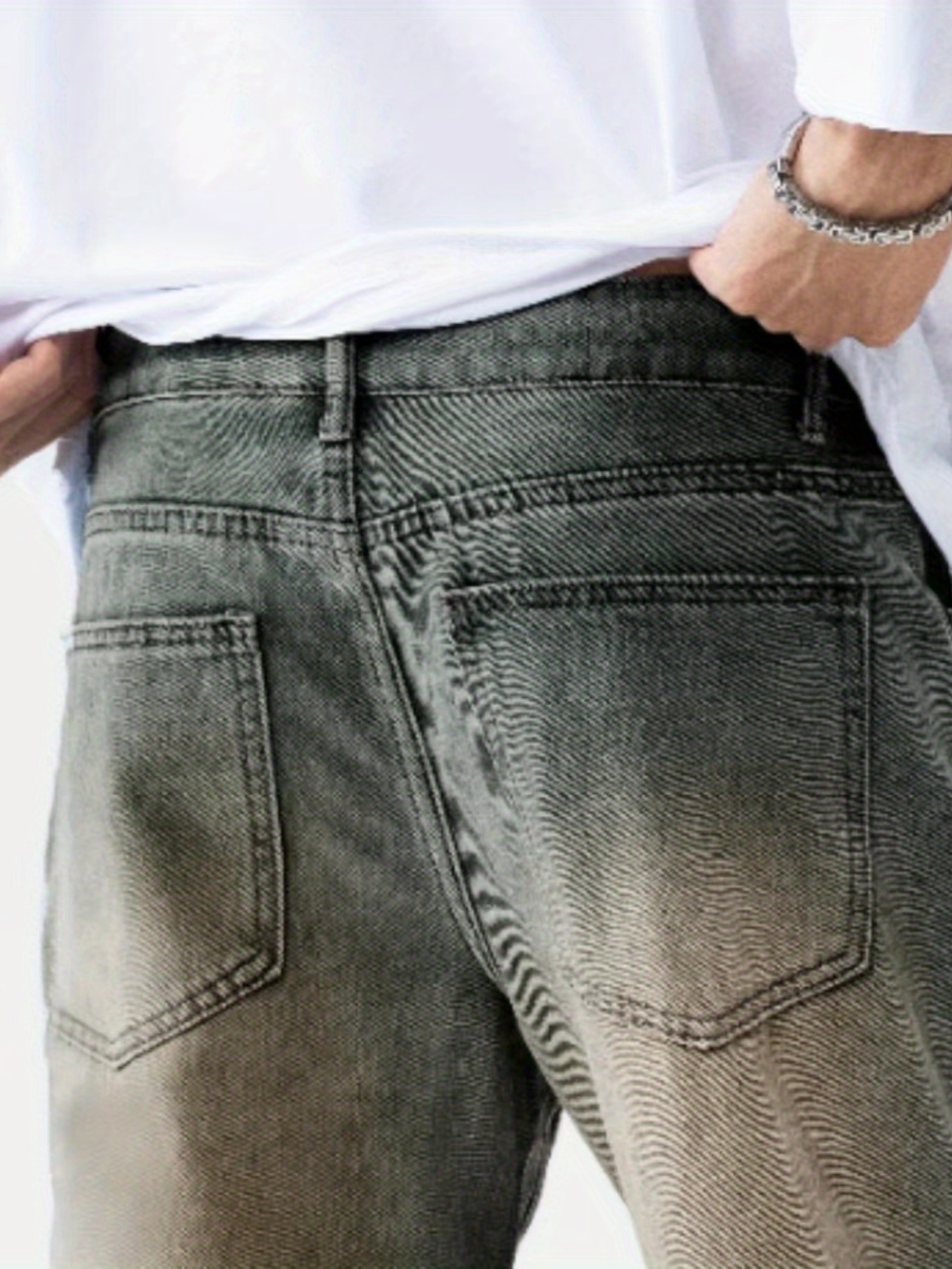 loose fit vintage jeans mens casual street style denim pants with pockets details 4